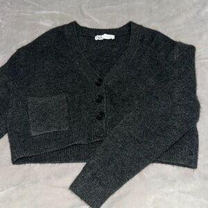 ZARA Crop Button Up Shirt